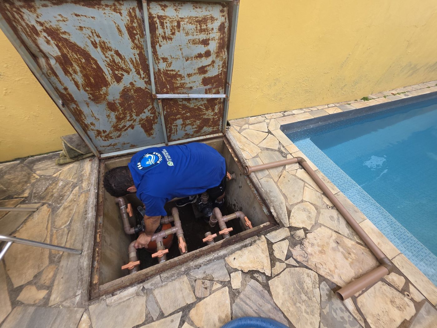 Manutenção do sistema de filtragem da piscina